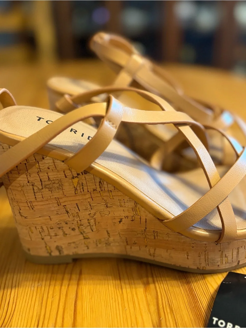 torrid Tan Cork Wedge Sandals - Strappy Platform